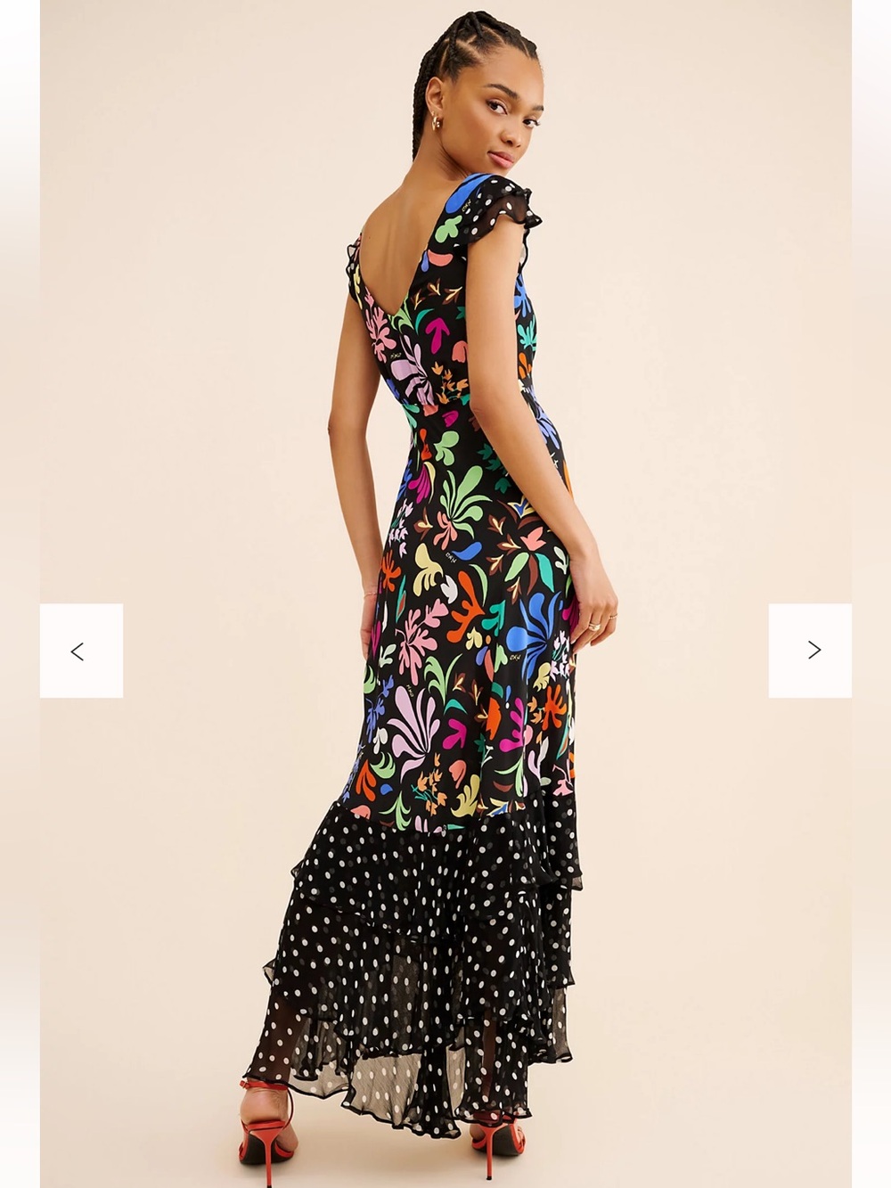 RIXO Silk Ossy Maxi Dress